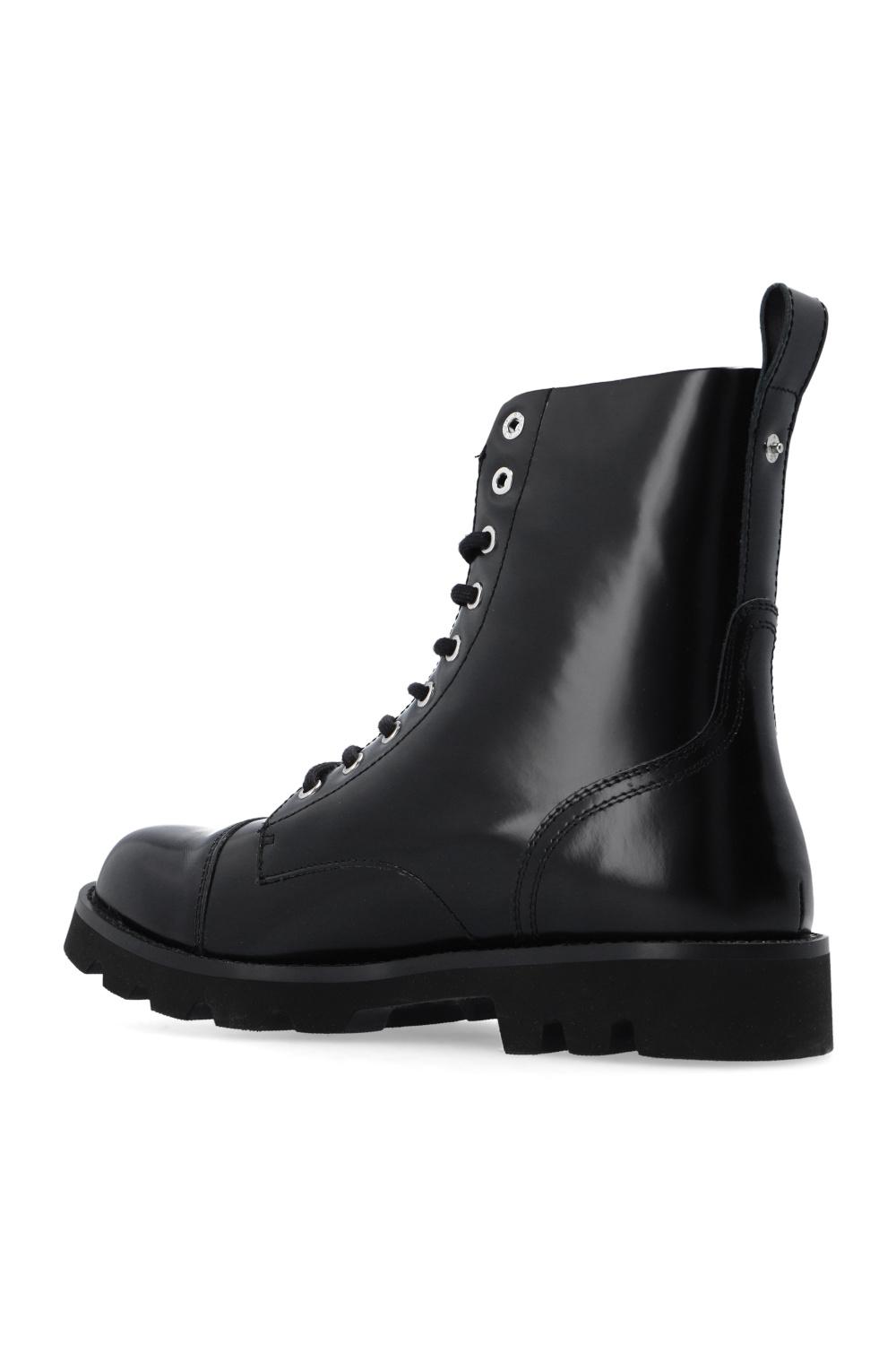 DIESEL 'd-konba' Combat Boots in Black for Men | Lyst