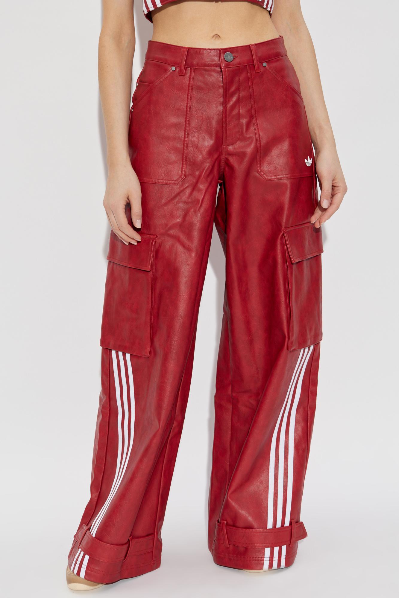 【ADIDAS】 ADILENIUM SEASON 3 VINTAGE FAUX LEATHER PANTS adidas Adilenium Season 3 Vintage Women Faux Leather Pants