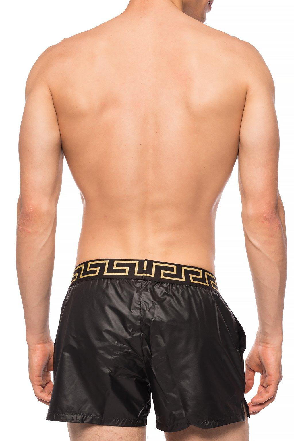 mens black versace swim shorts