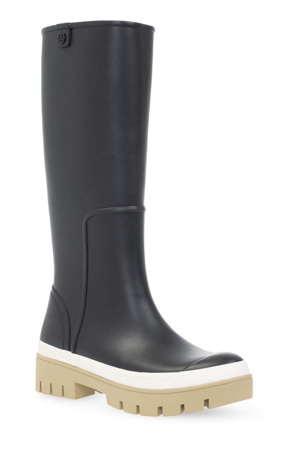 Tory Burch Rubber Foul Weather Tall Boots in Black - Save 25% | Lyst