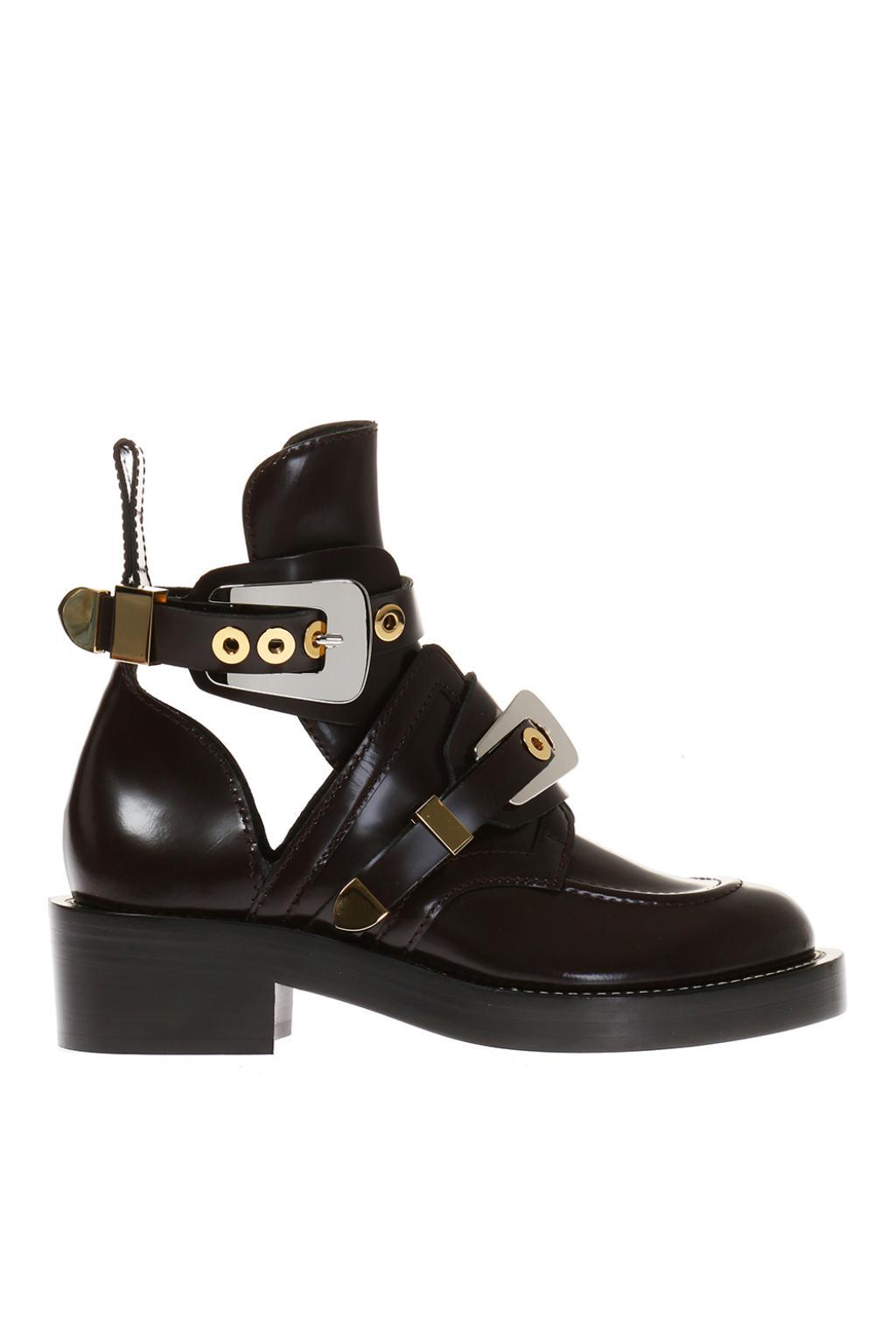 balenciaga cutout leather creeper boots