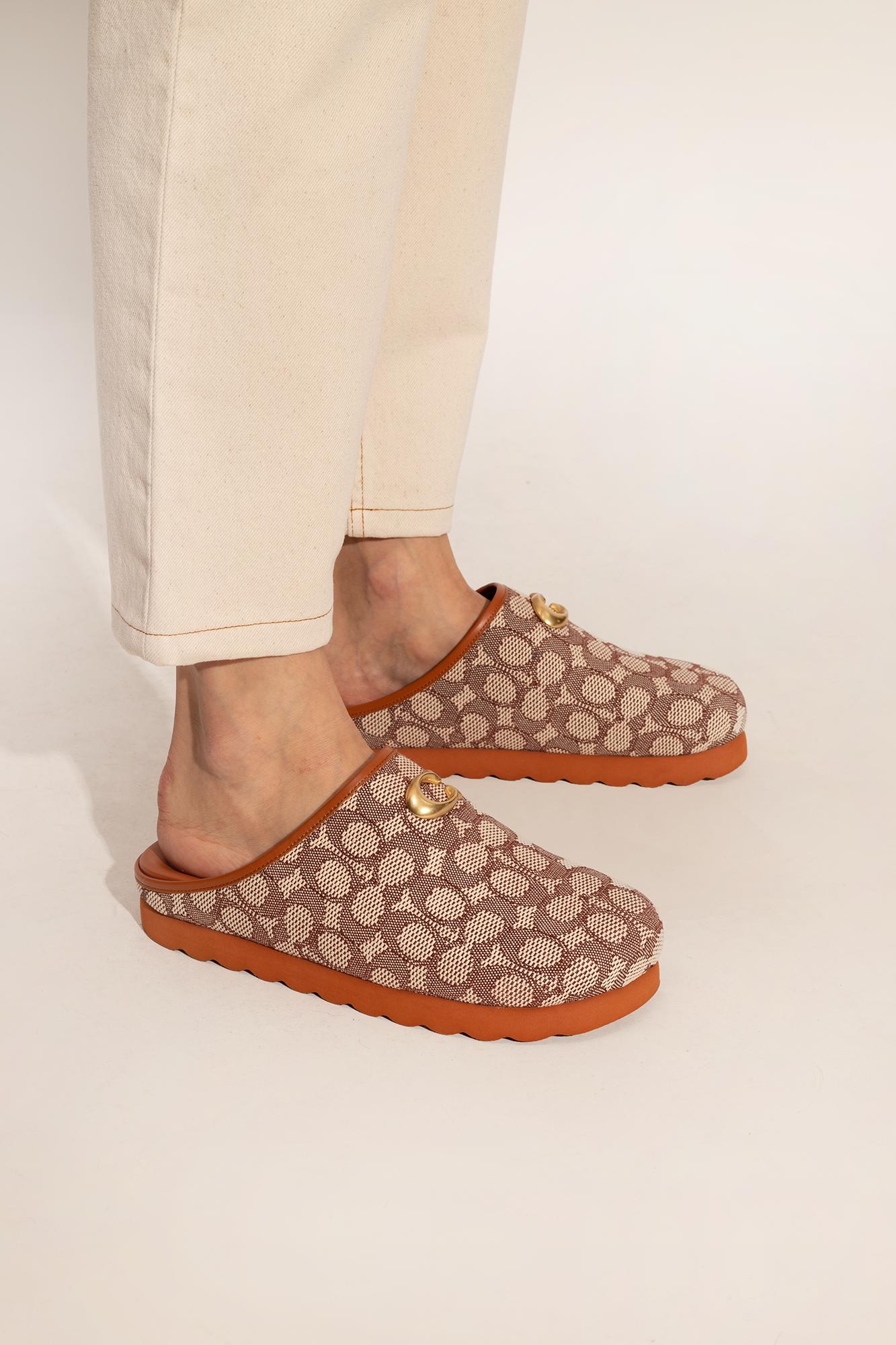 COACH Hadley Signature Jacquard Slipper in Brown Lyst