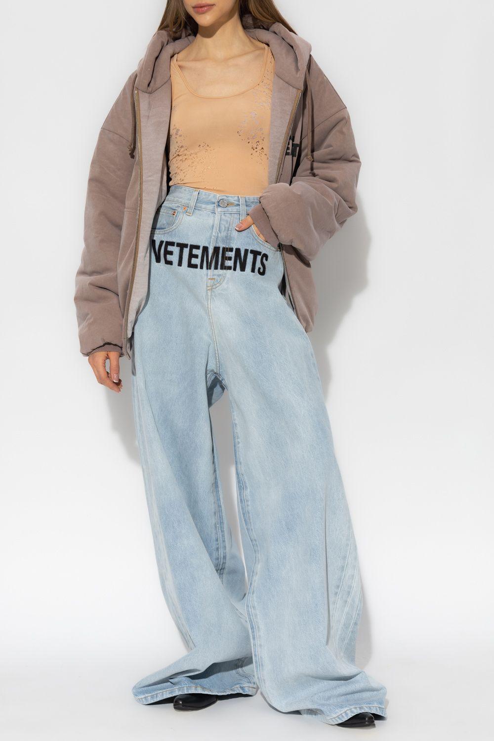 Vetements Jeans With Logo in Blue | Lyst Vetements Jeans With Logo in Blue | Lyst