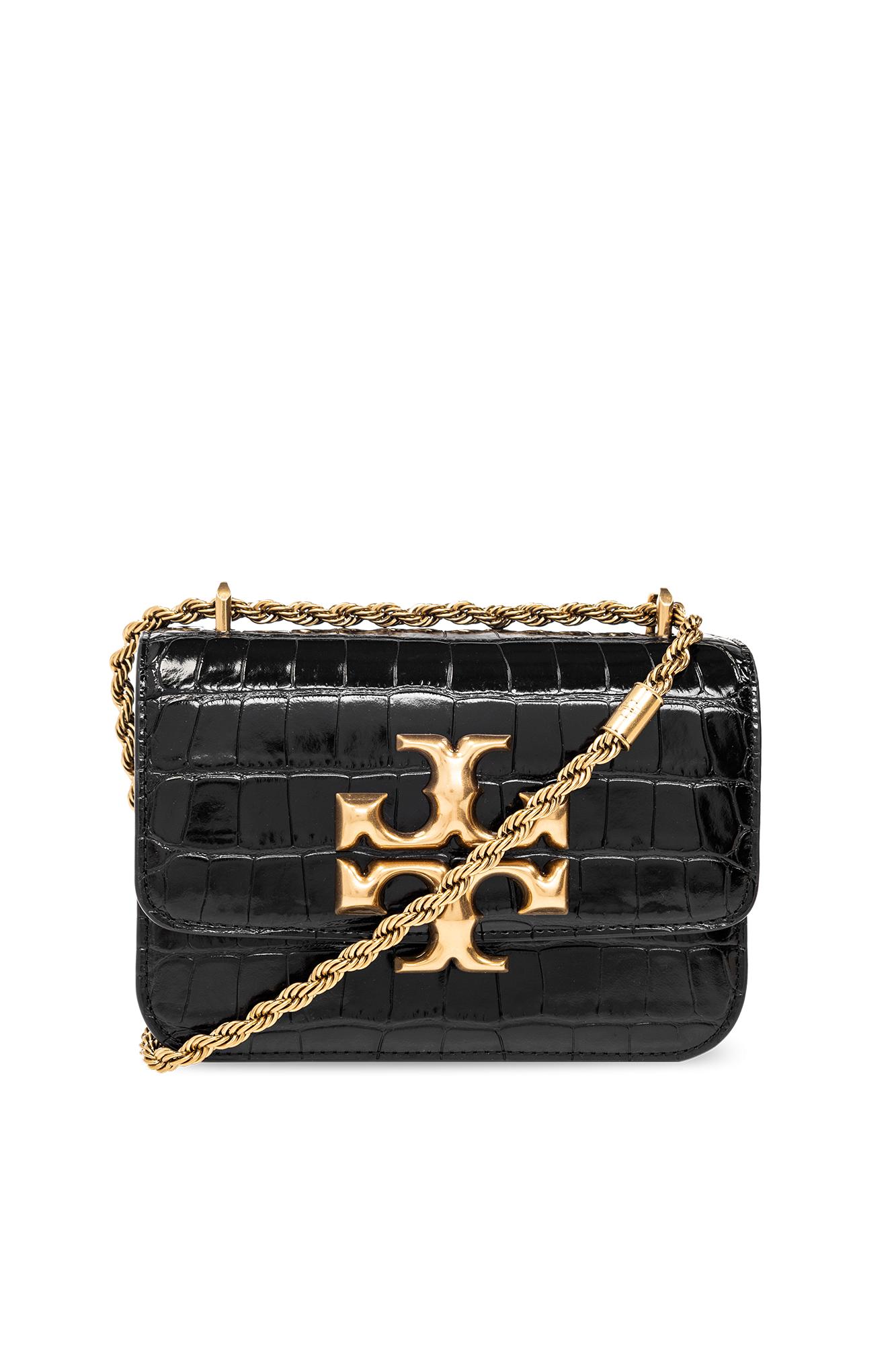 Eleanor Leather Crossbody Bag in Black - Tory Burch