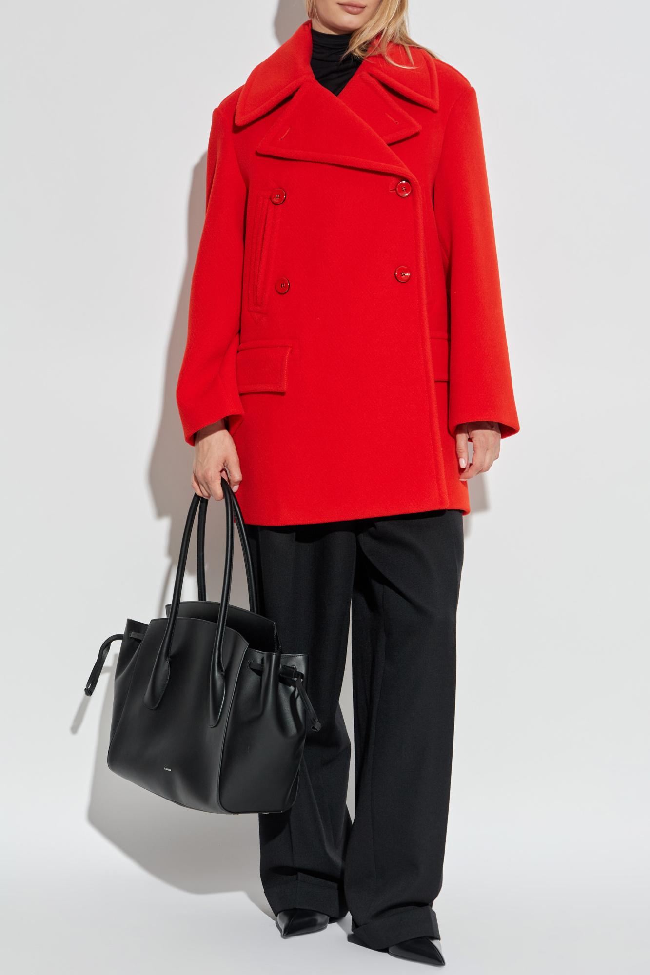 コート Jil Sander Red Shearling Coat Jil Sander Shearling Coat | Red | FARFETCH OM