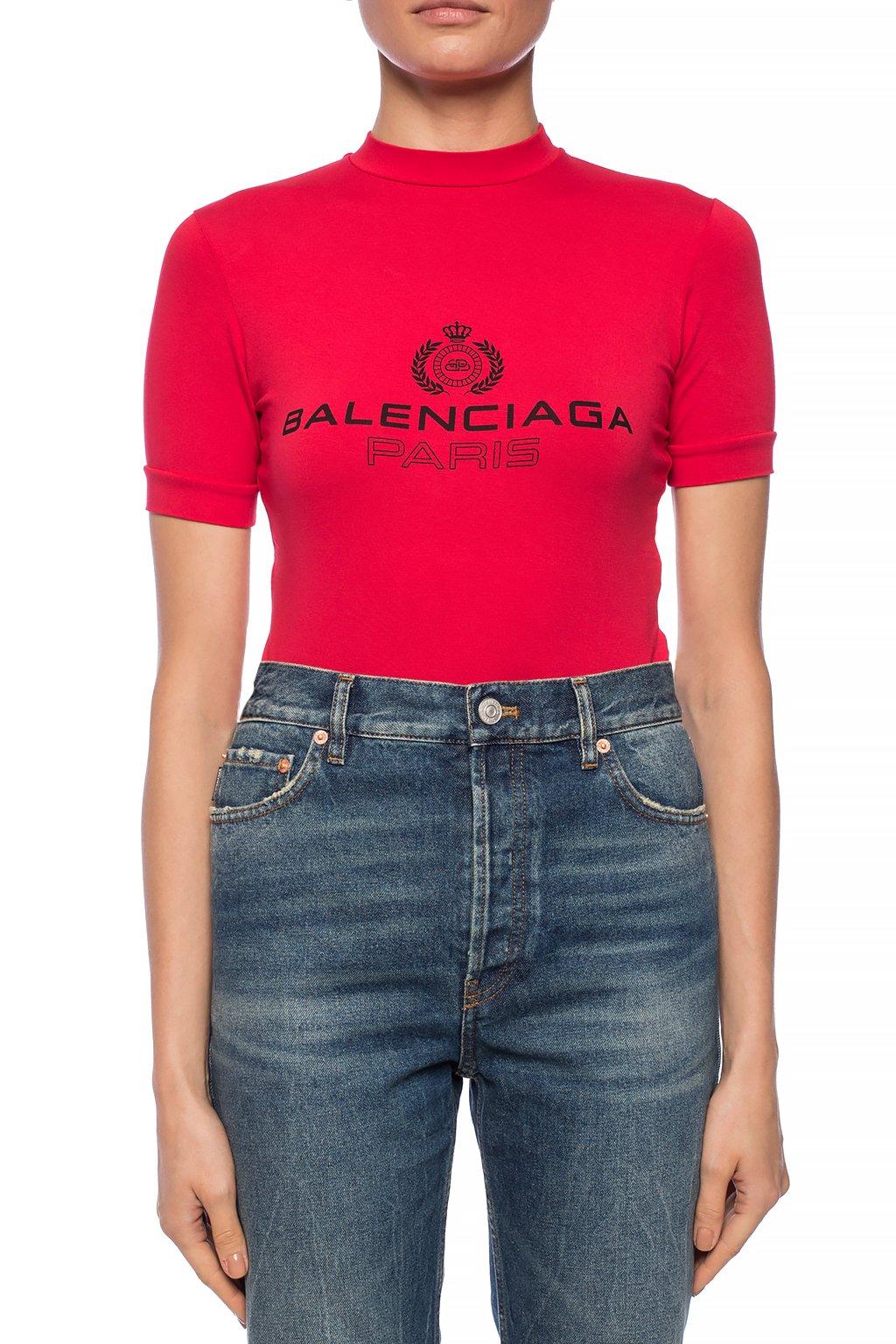 balenciaga t shirt womens red