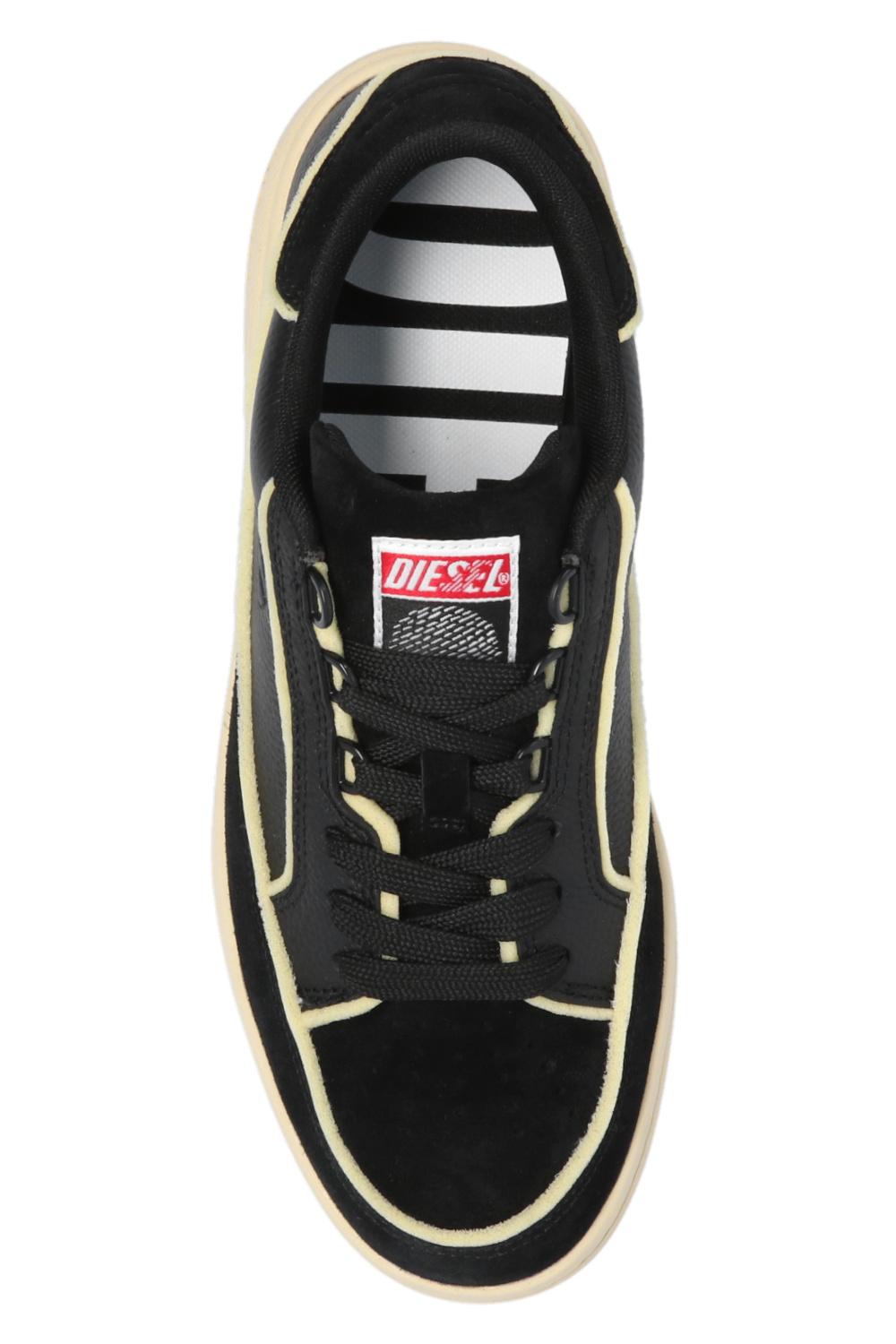 DIESEL Leather 's-sinna Low' Sneakers in Black | Lyst