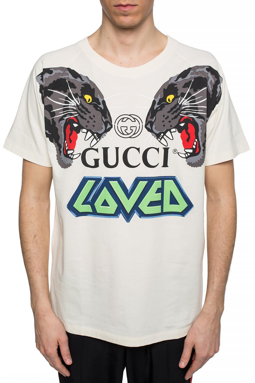 Gucci Loved Raglan T Shirt in White for Men | Lyst