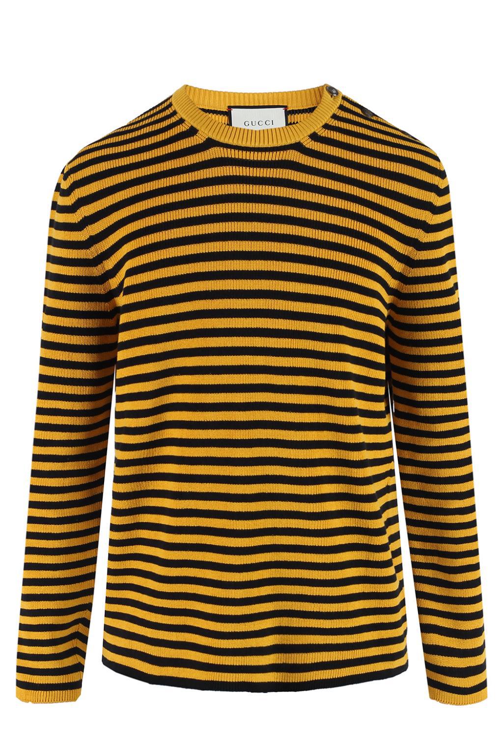 gucci yellow and black sweater