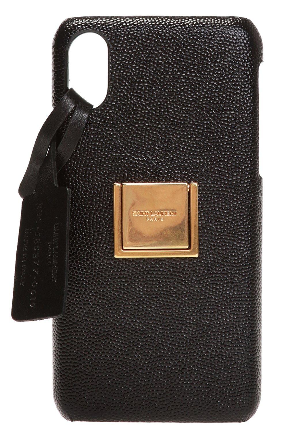 Saint Laurent Leather Iphone X Case in Black for Men - Lyst