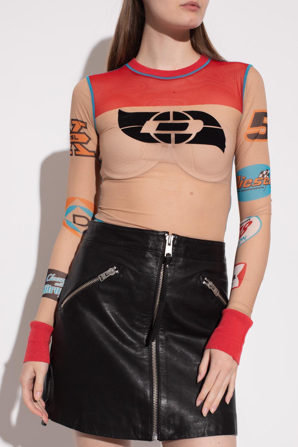 DIESEL 't-sielar' Transparent Top | Lyst