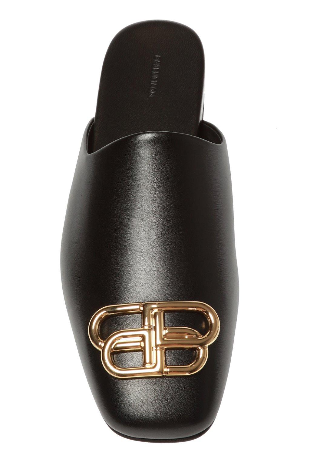 balenciaga patent slides