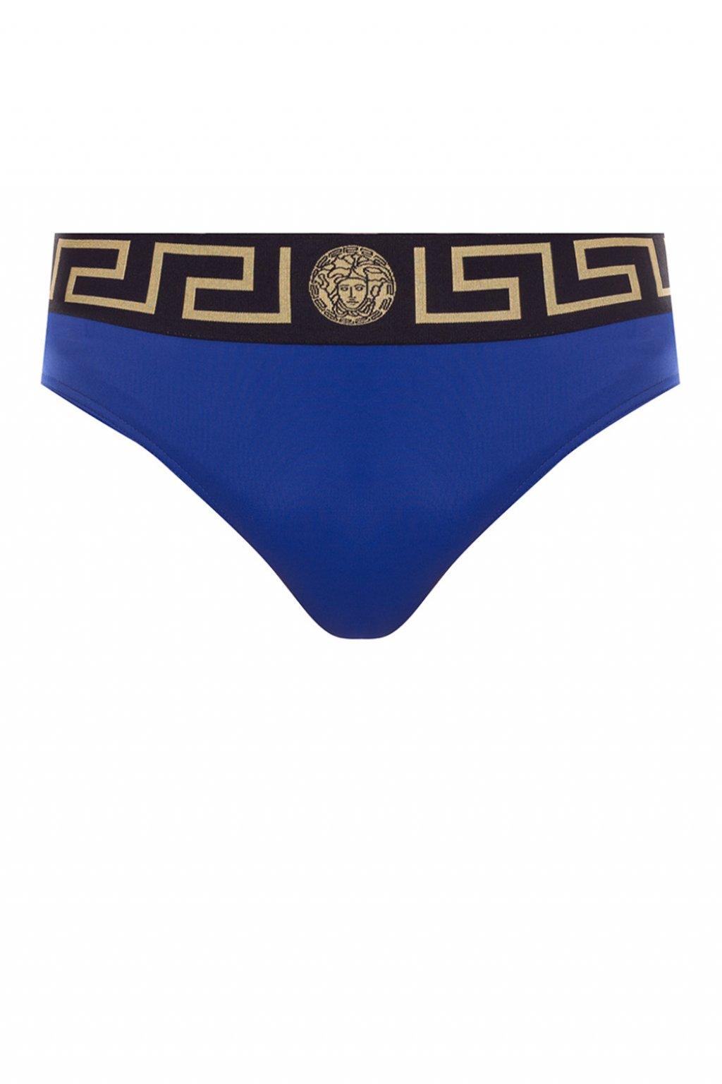 Versace Synthetic Logo Nylon Swim Briefs in Navy Blue (Blue) for Men ...