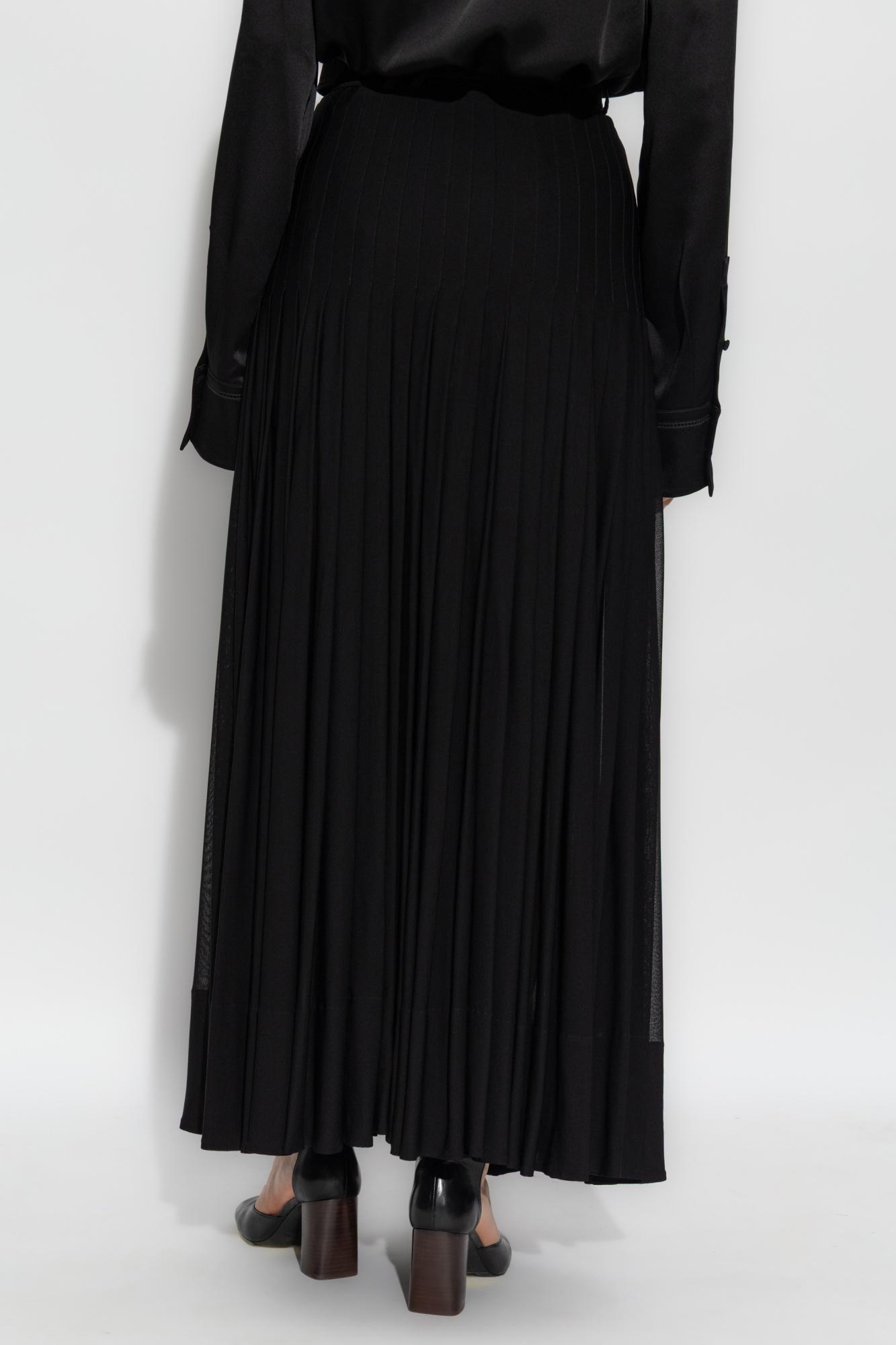 スカート Burberry Long Pleated Skirt With Belted Waist Burberry Pleated skirt belted waist | The Fashion Square