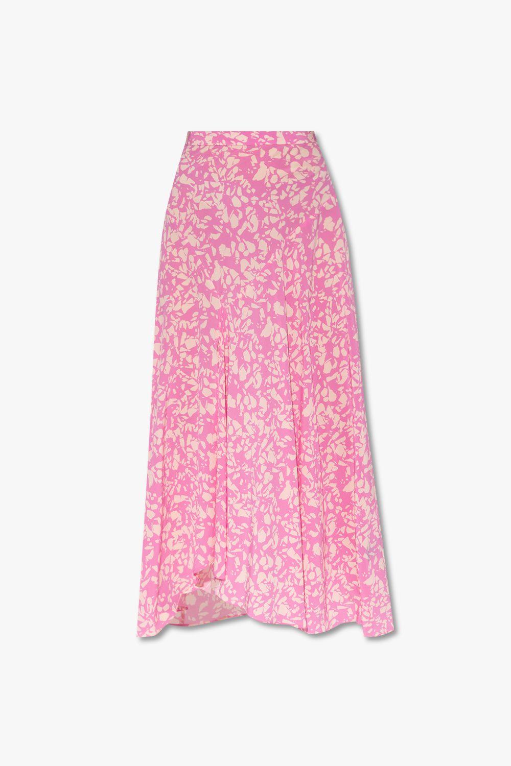 Isabel Marant 'sakura' Silk Skirt in Pink | Lyst