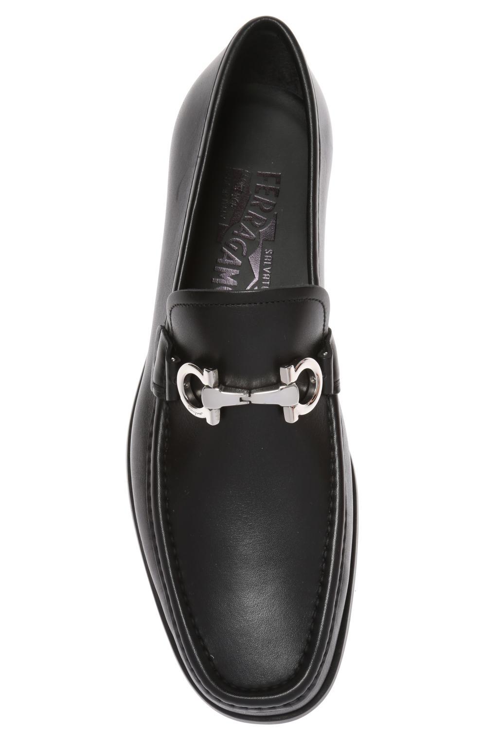 Ferragamo Leather 'chris' Loafers in Black for Men - Lyst