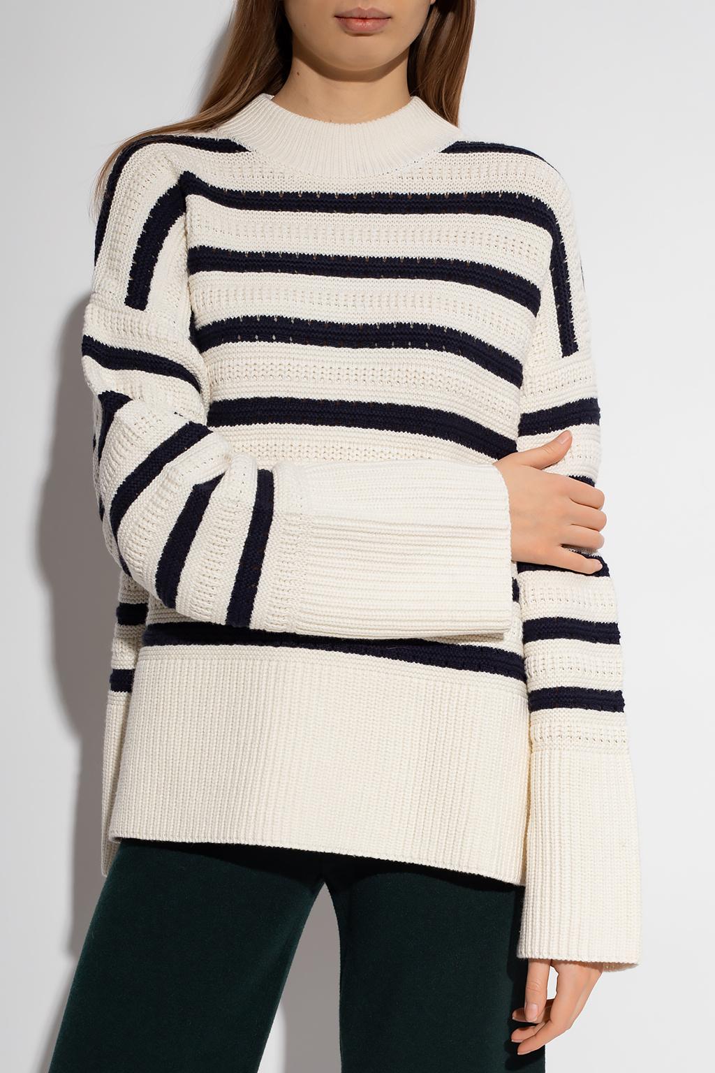 Samsøe & Samsøe 'raili' Striped Sweater in White | Lyst