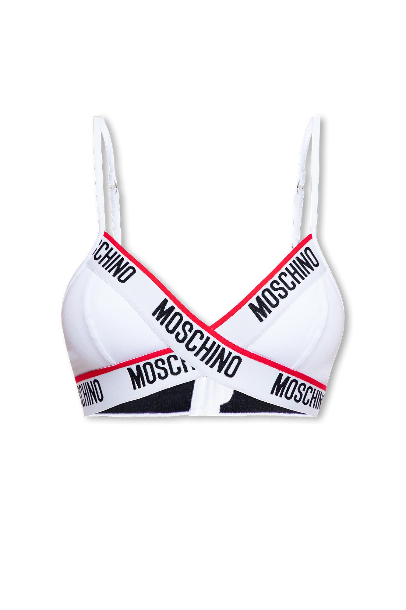 Moschino Bra With Logo in White | Lyst