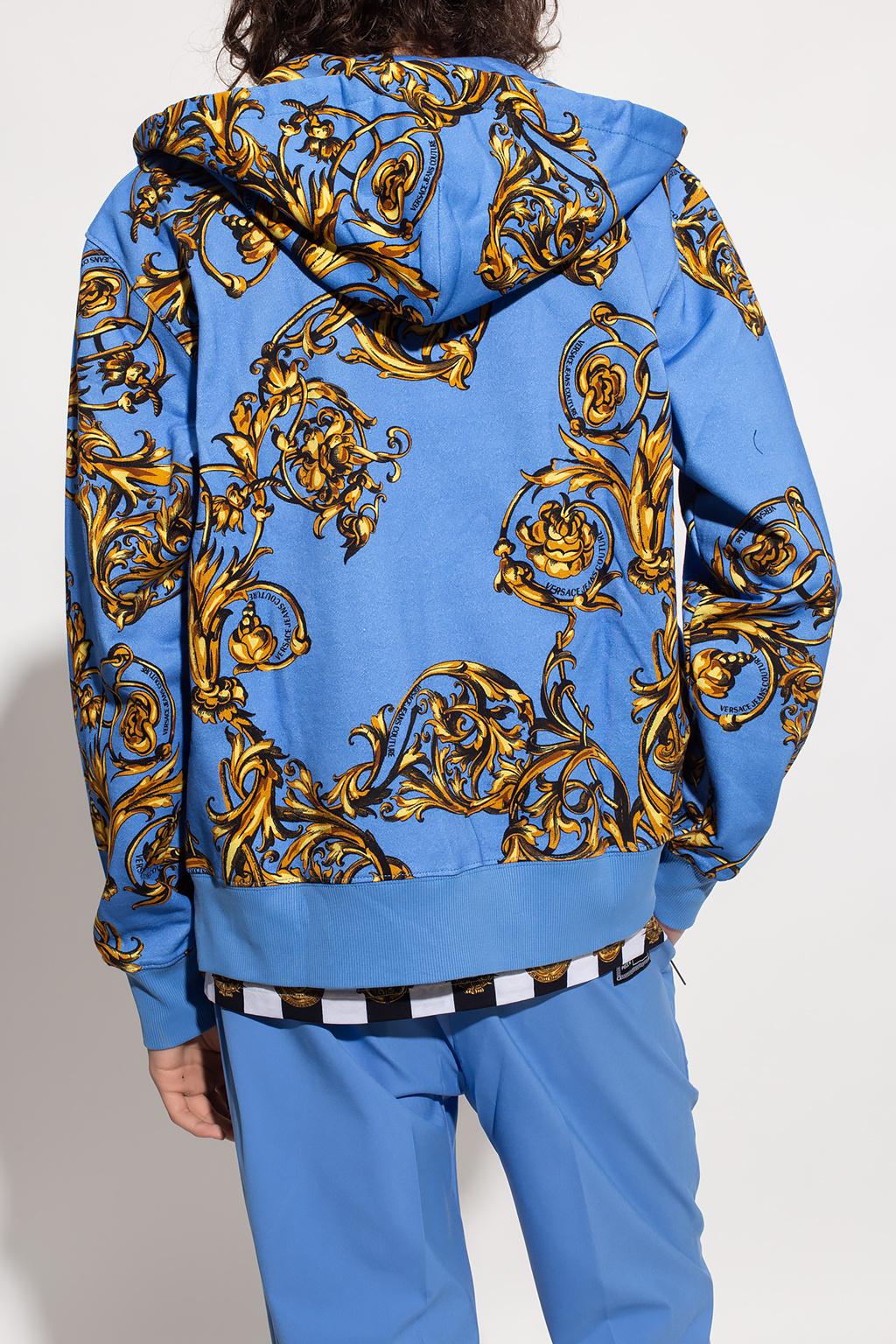 Versace Jeans Couture Hoodie With 'garland' Motif in Blue for Men | Lyst