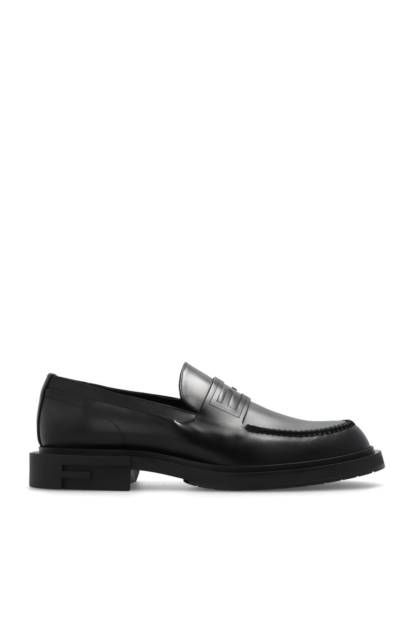 Fendi 'frame' Loafers in Black | Lyst