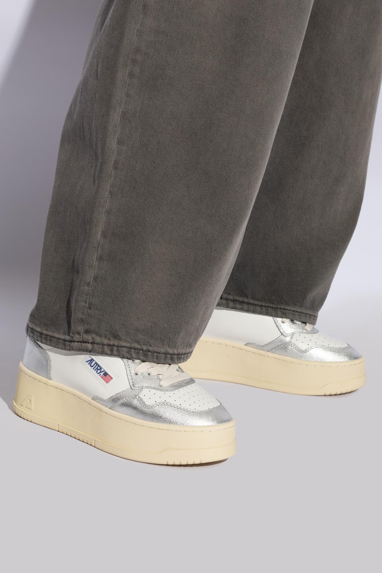 Autry 'Medalist' Platform Sneakers in Gray Lyst