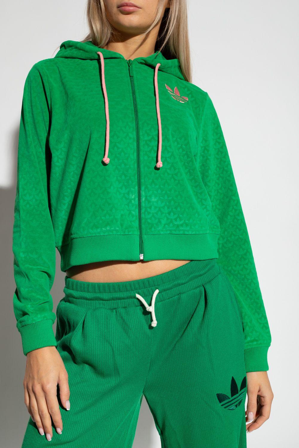adidas Originals Hoodie With Logo in Green | Lyst