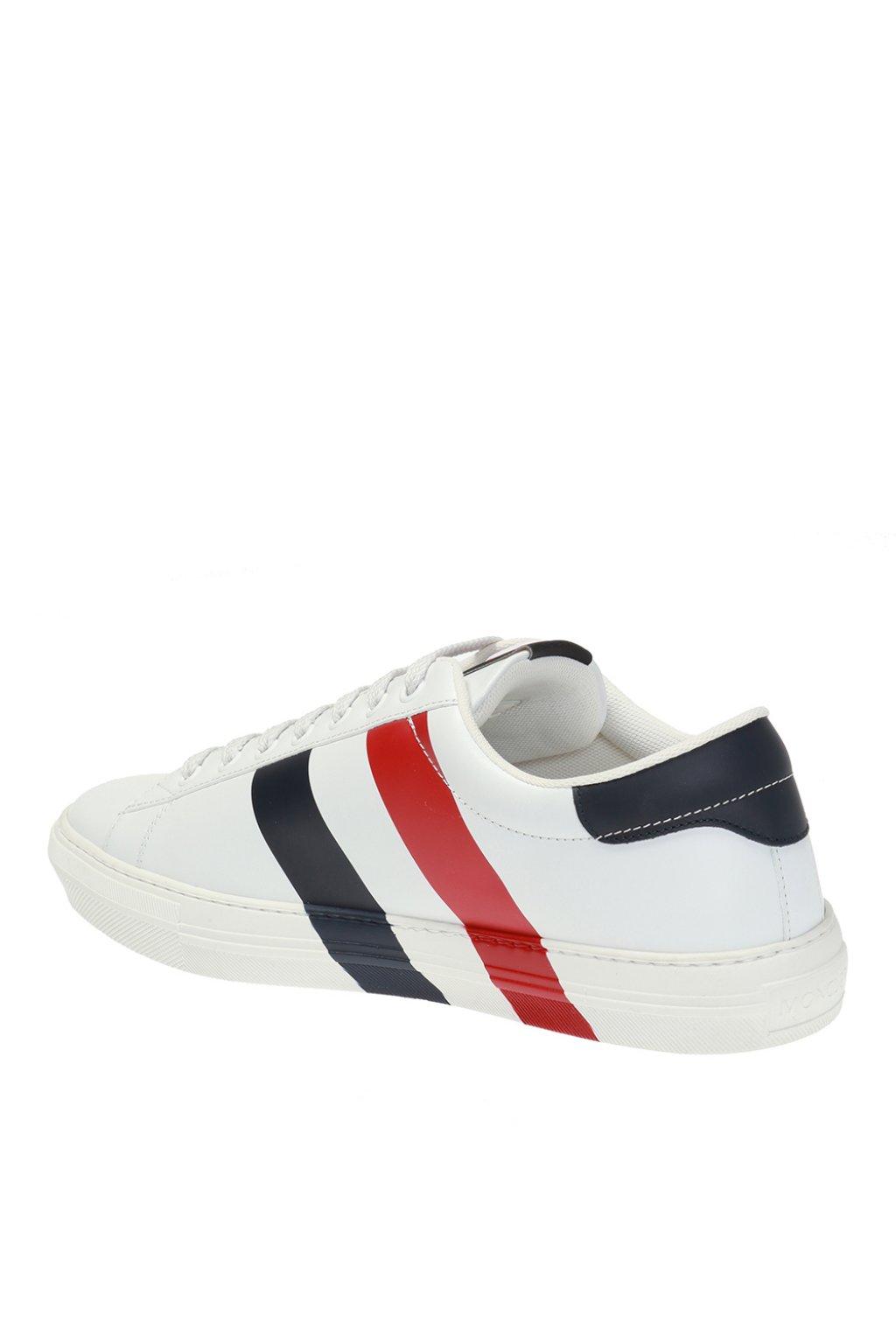 Moncler Leather Striped Low Top Sneakers for Men - Save 53% - Lyst