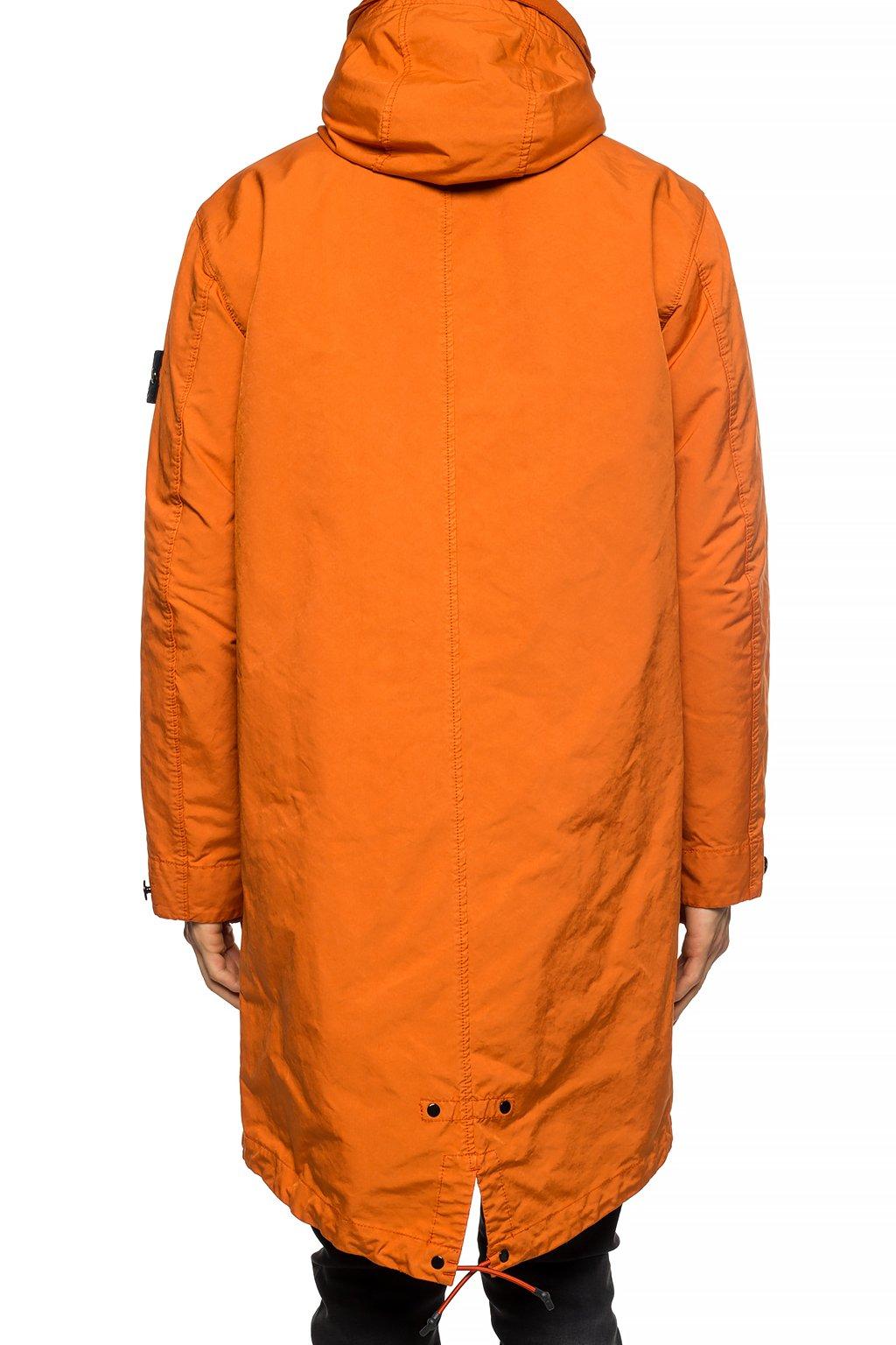 Stone Island Two-layered Hooded Jacket in Orange for Men - Lyst