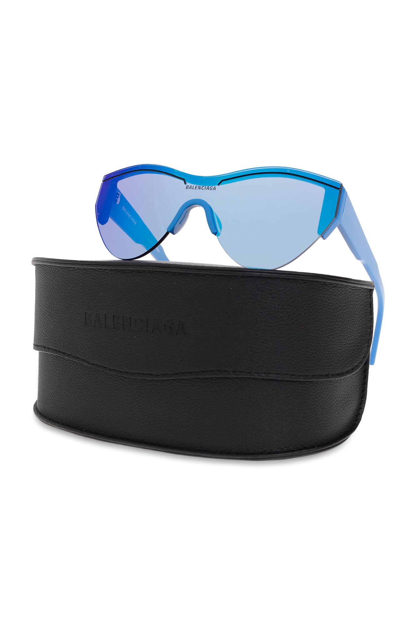 Balenciaga 'ski Cat' Sunglasses in Blue | Lyst