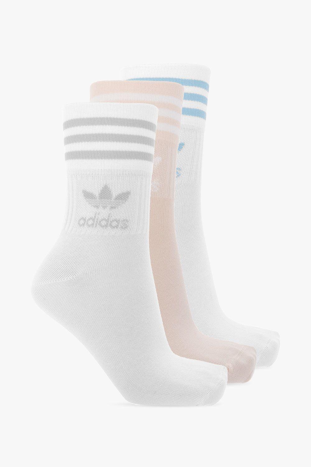 adidas Originals Branded Socks Threepack in White Lyst