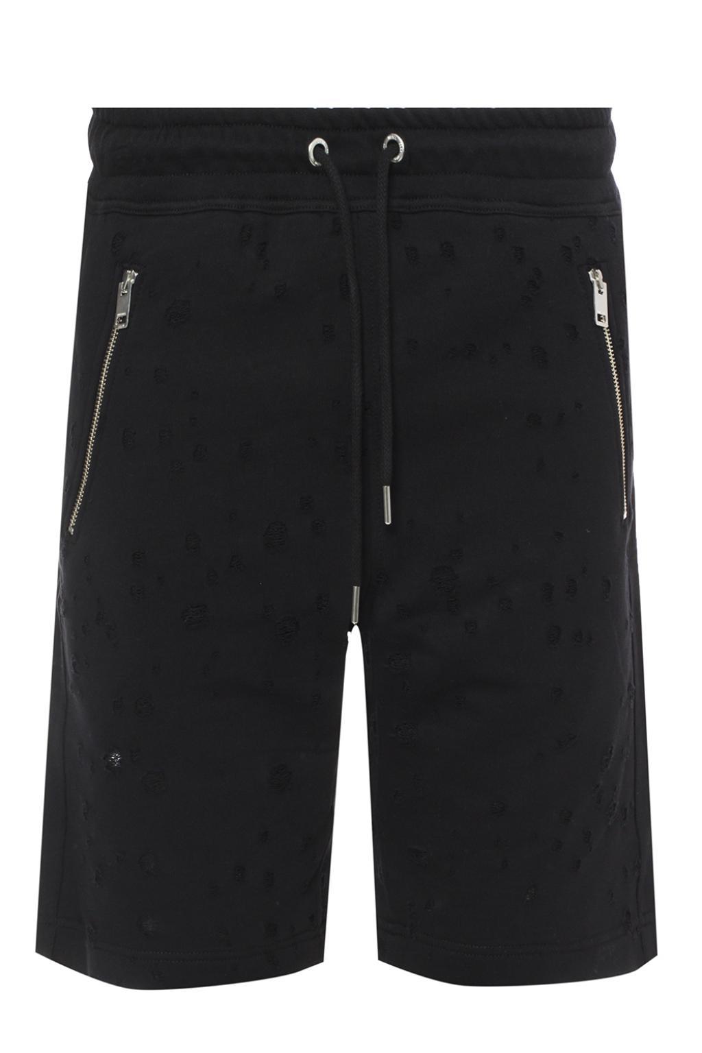 distressed sweat shorts