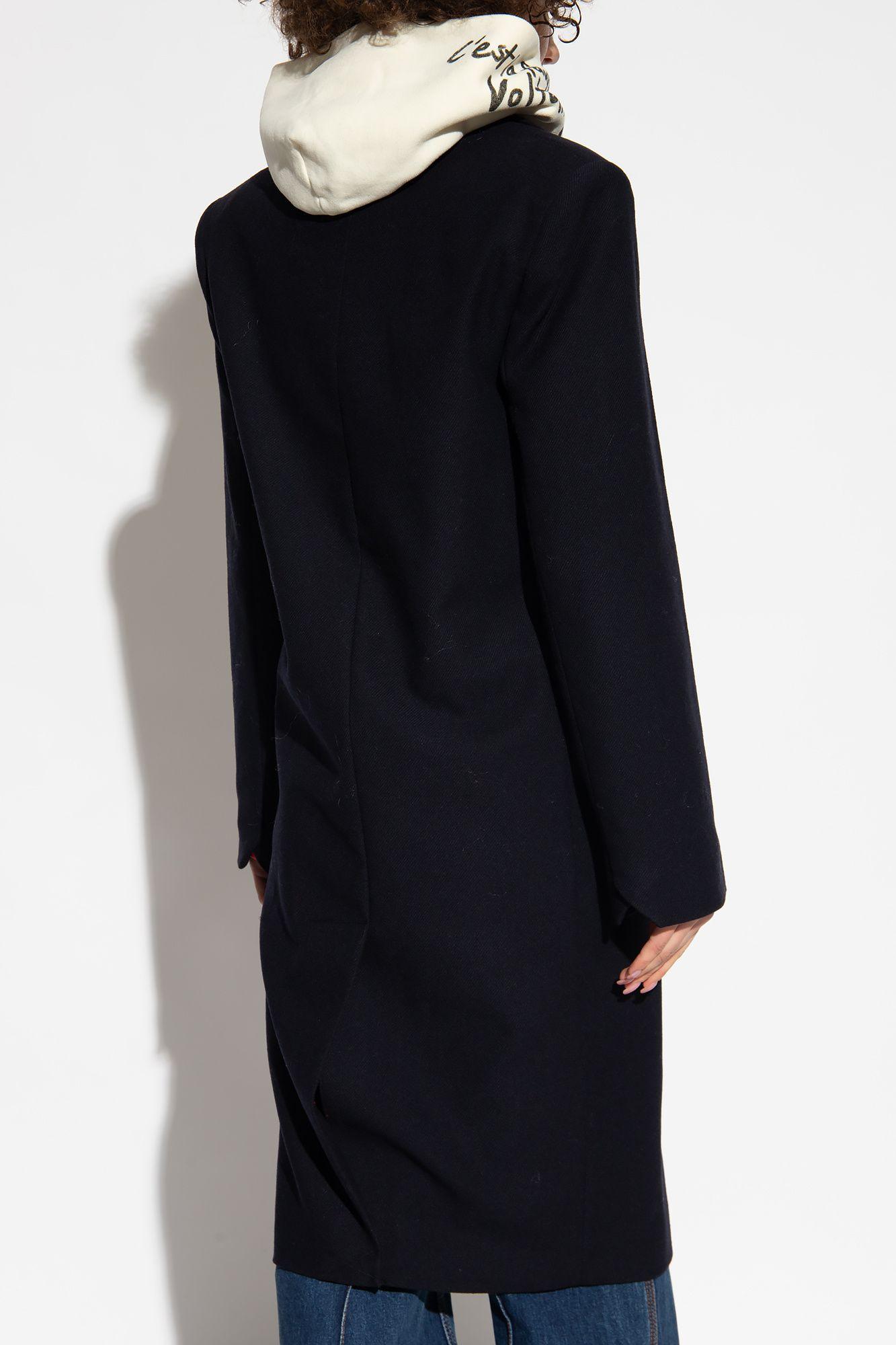 Zadig & Voltaire 'marly' Wool Coat in Blue | Lyst