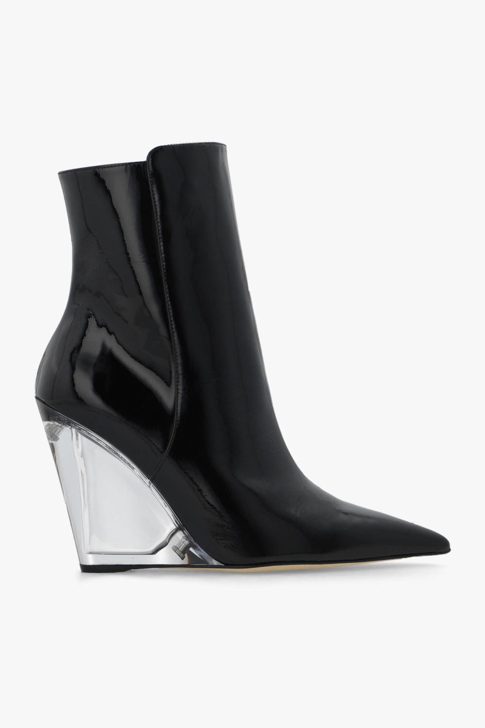 Lucite heel boots sale