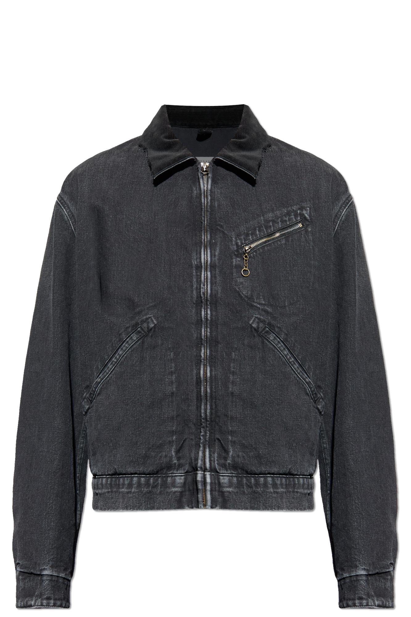 Maison Margiela Denim Jacket With Corduroy Collar in Black for Men