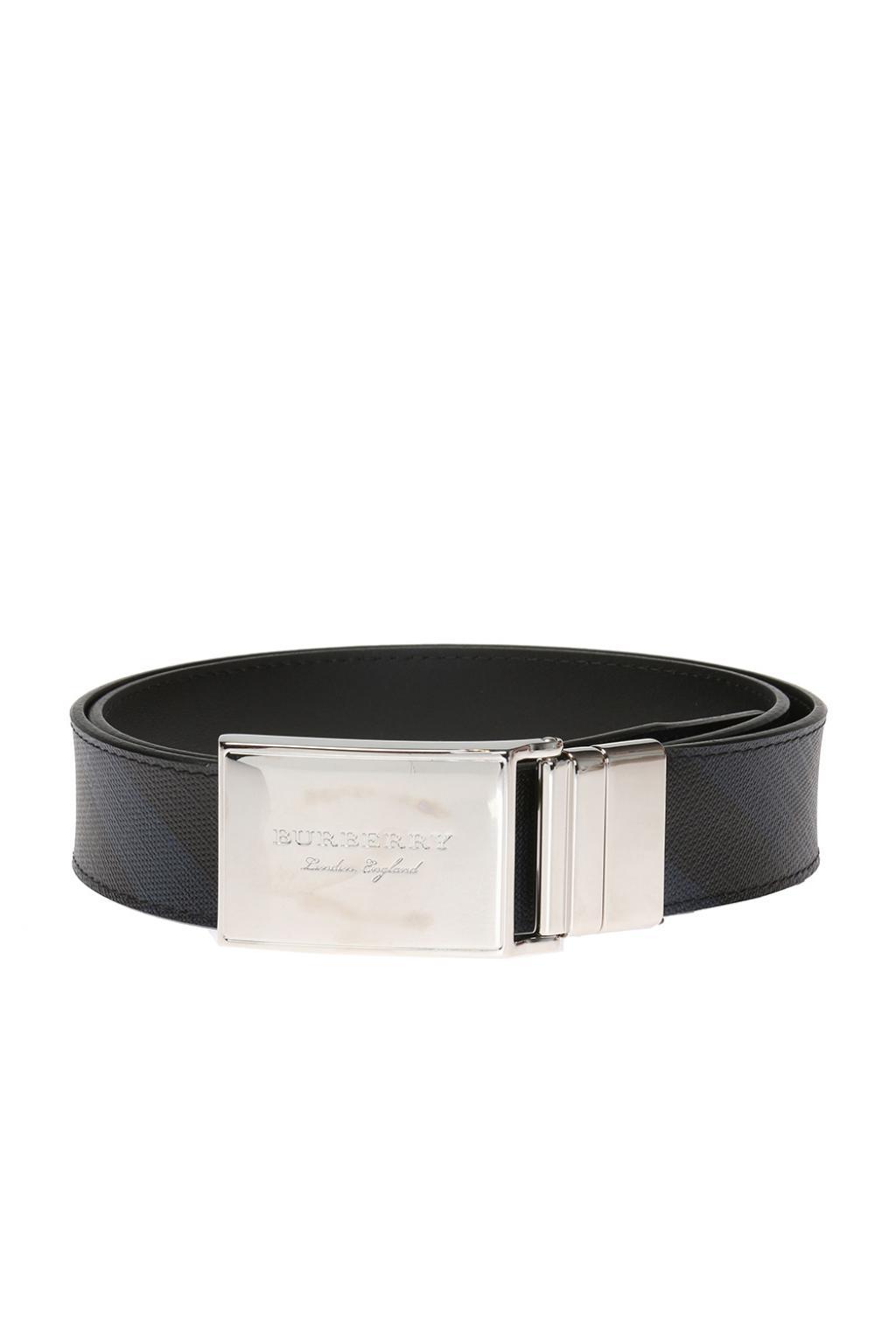 mens burberry checked belt