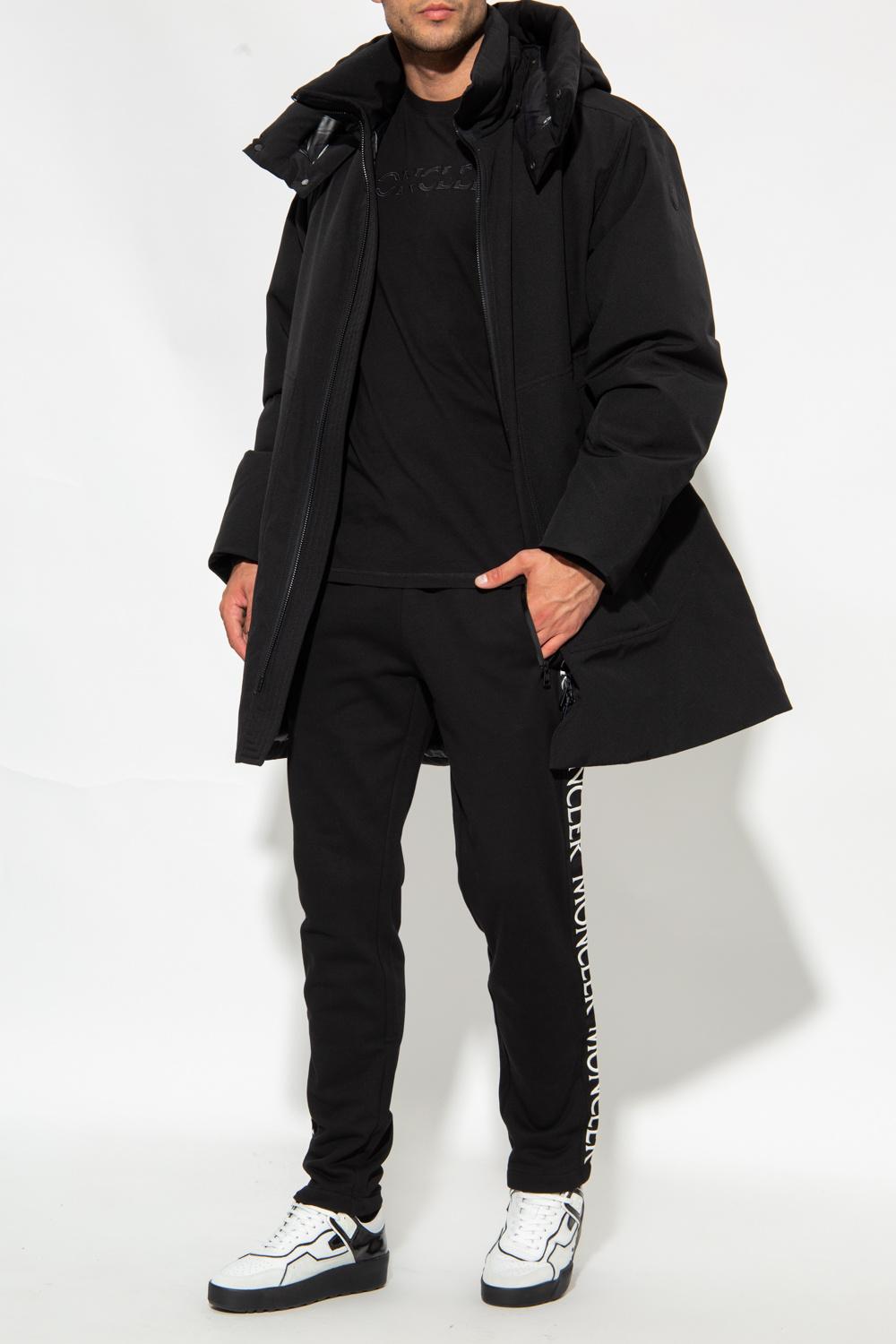 Moncler 'oshima' Long Down Jacket in Black for Men | Lyst