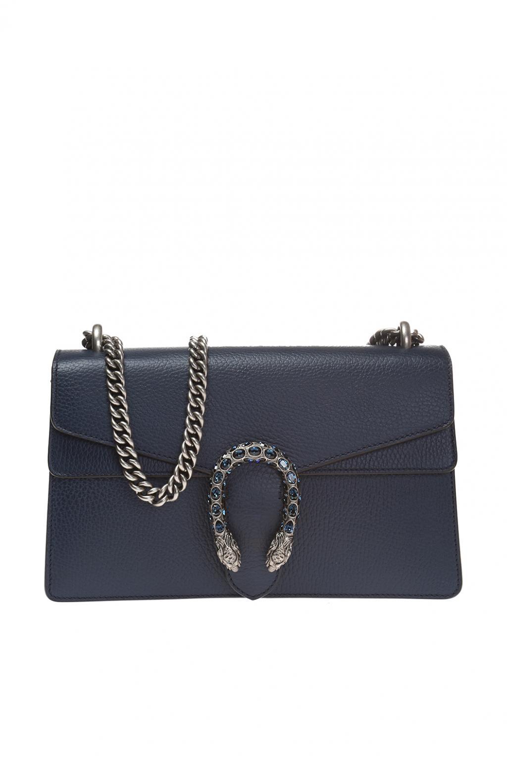 Gucci Leather Dionysus&#39; Shoulder Bag in Navy Blue (Blue) - Lyst