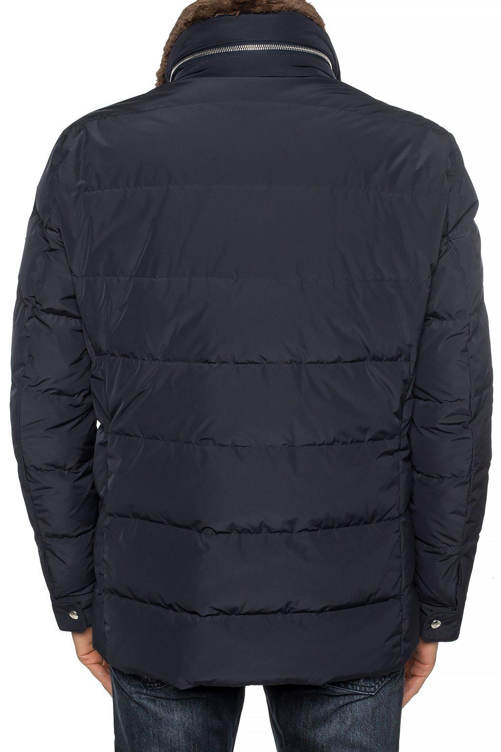 Moncler Fur 'jeanmarc' Jacket With Logo in Navy Blue (Blue) for Men - Lyst