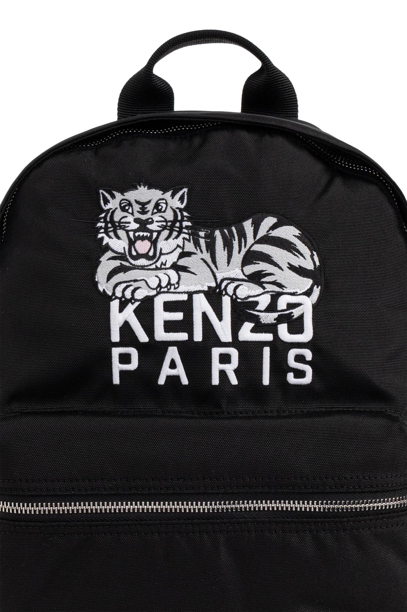 KENZO Backpack With Embroidered Logo in Black for Men | Lyst