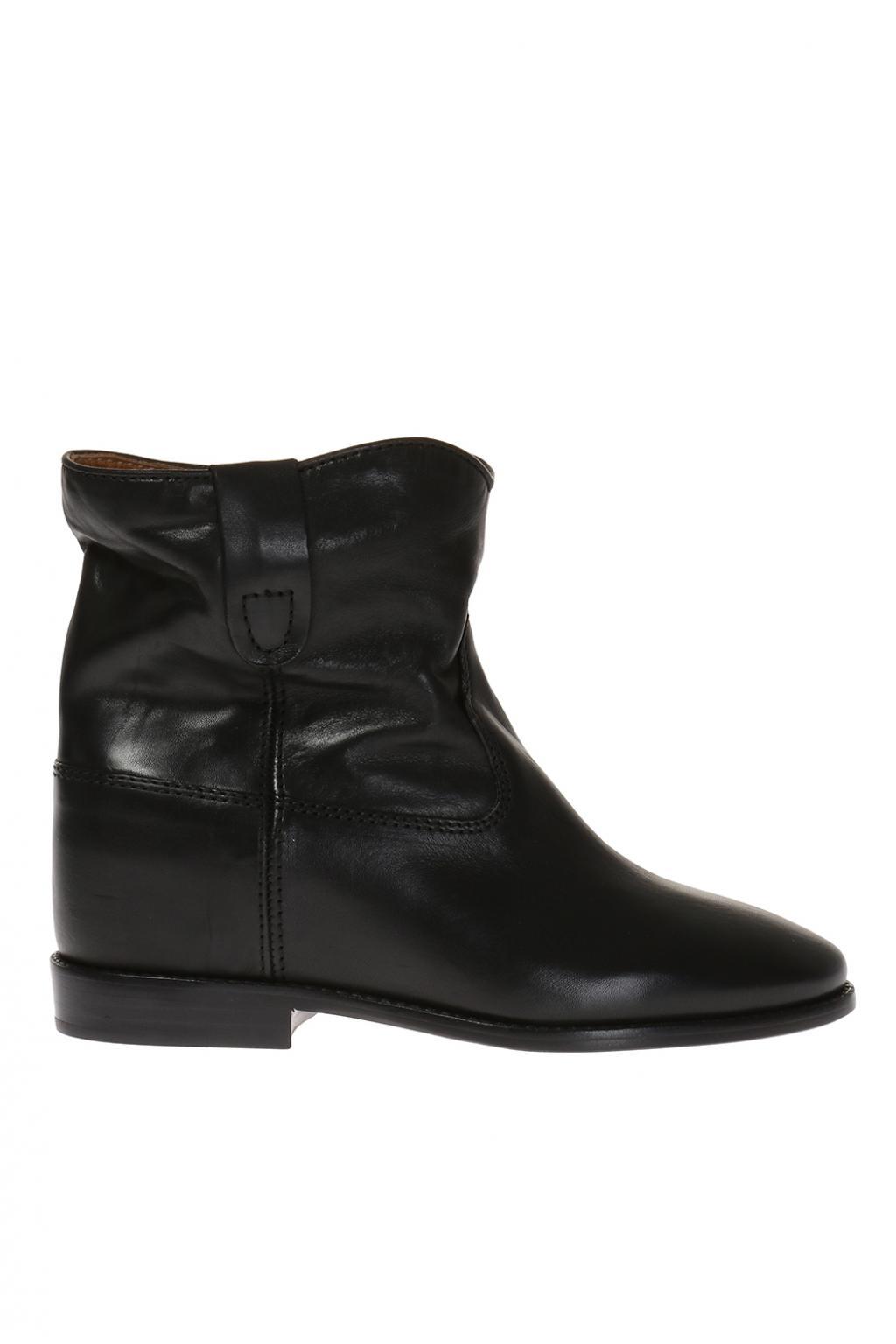 Isabel Marant 'crisi' Leather Ankle Boots in Black - Lyst
