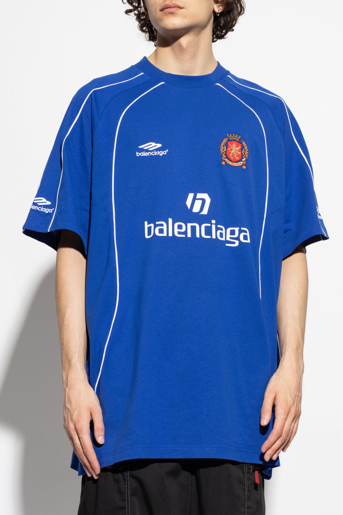 Balenciaga T-Shirt With Print in Blue for Men | Lyst