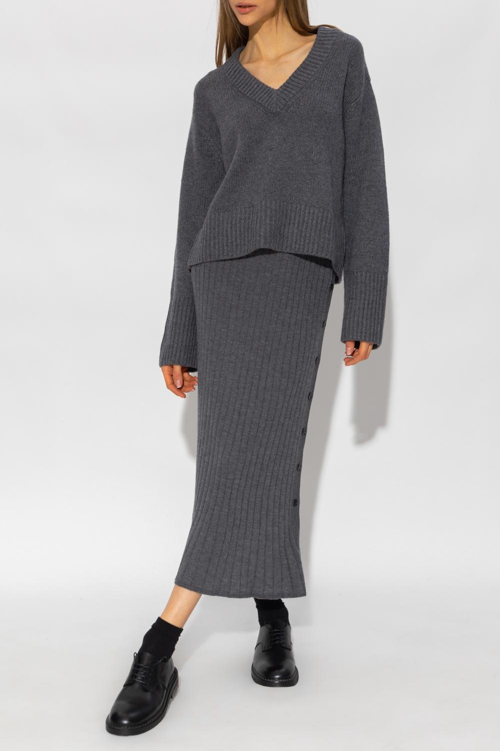 Lisa Yang 'aletta' Sweater in Gray | Lyst