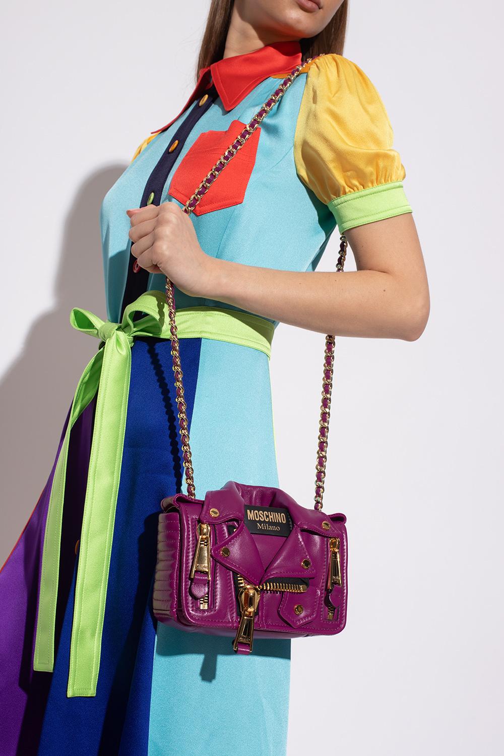 moschino mini biker bag