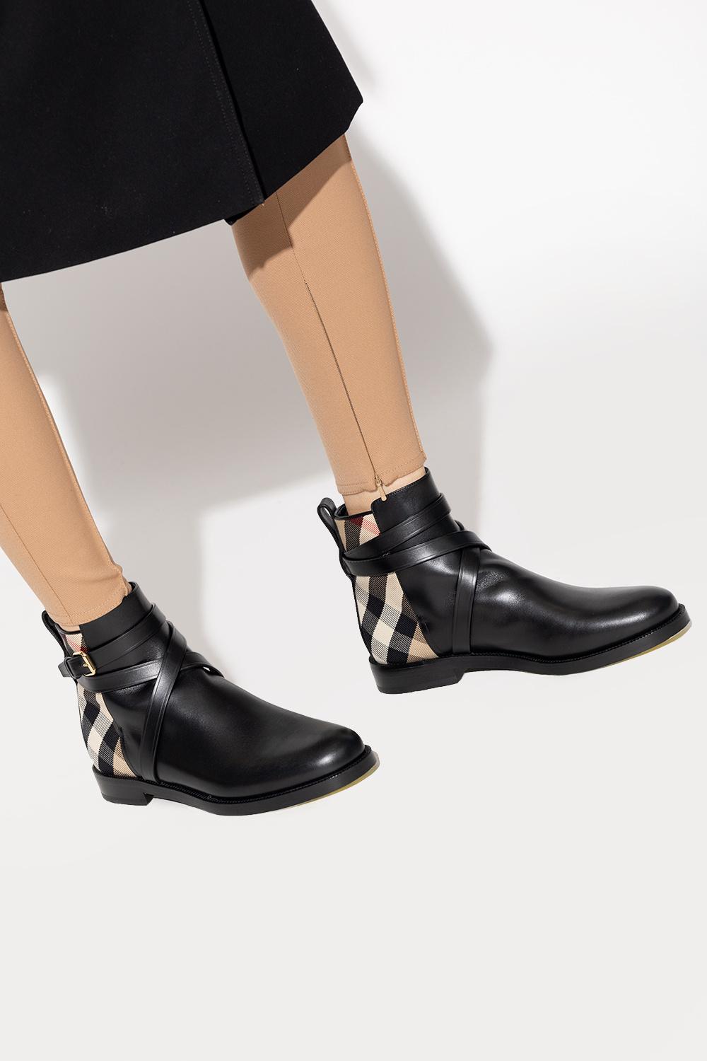 Burberry 'new Pryle' Ankle Boots in Black | Lyst