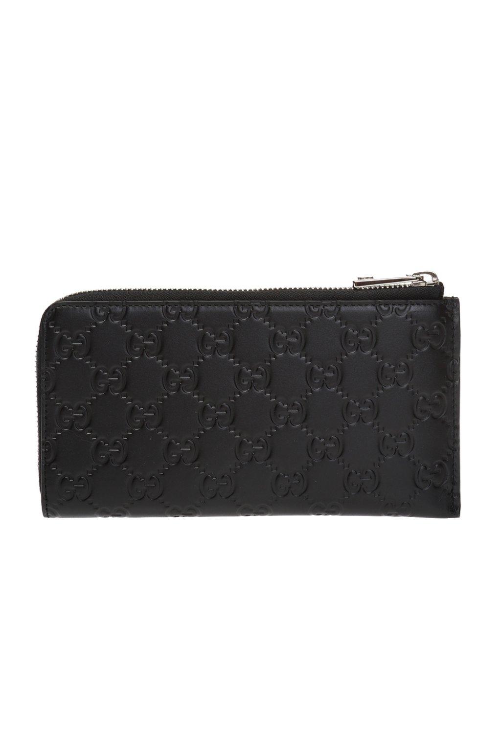 Gucci Leather Embossed Wallet in Black for Men - Lyst
