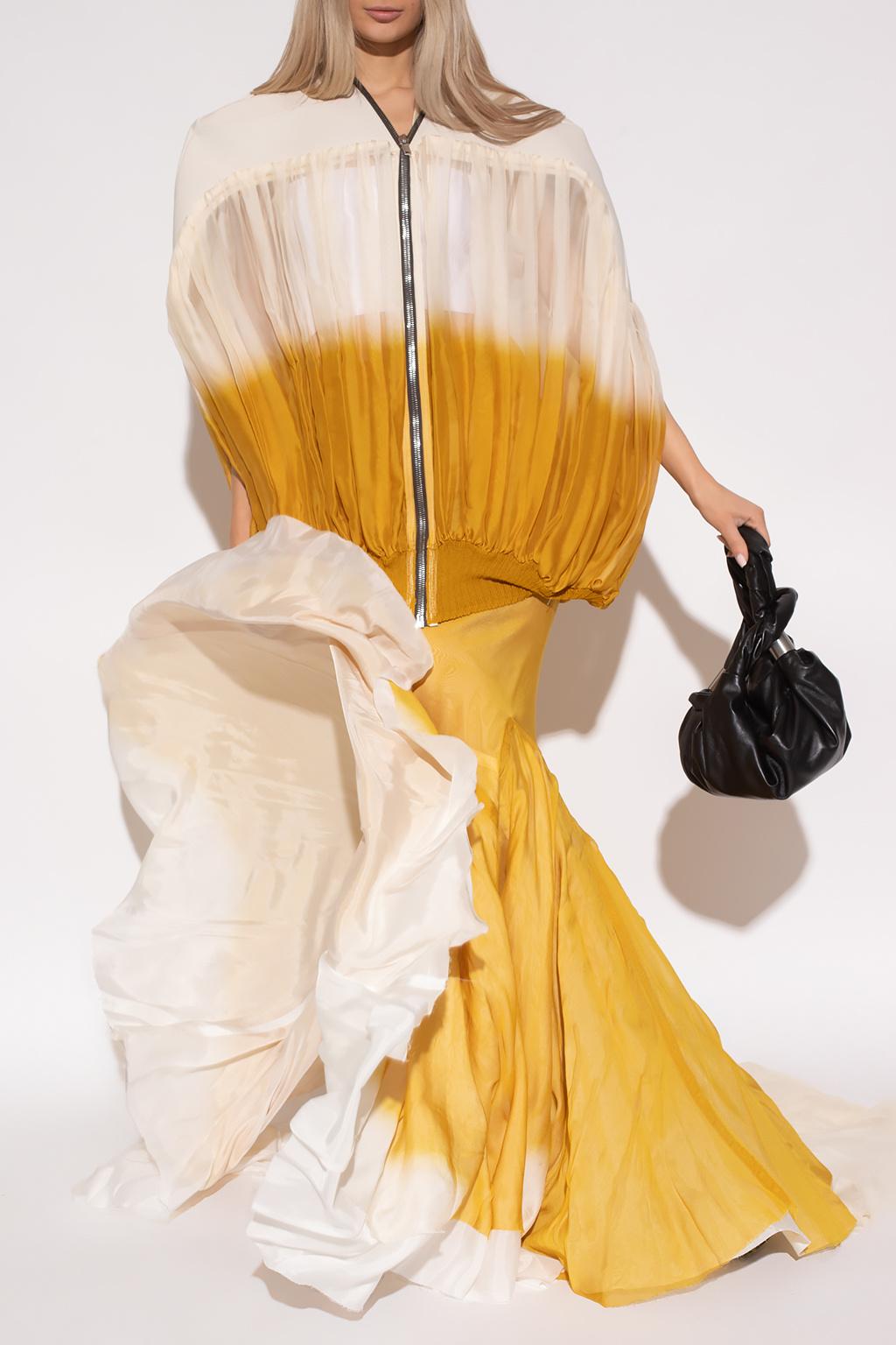Rick Owens Silk Skirt in Yellow | Lyst