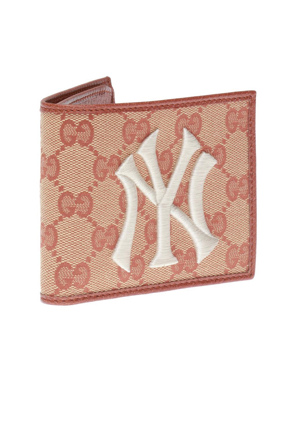 Gucci Original Gg Canvas Wallet With New York Yankees Patchtm Pink for Men  | Lyst