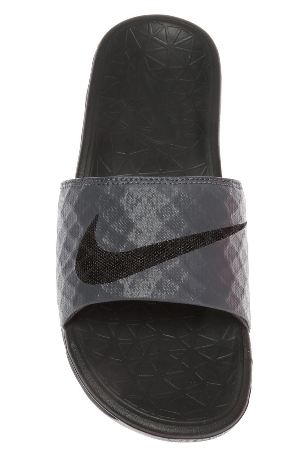 Nike 'benassi Solarsoft' Slides Grey in Gray for Men | Lyst