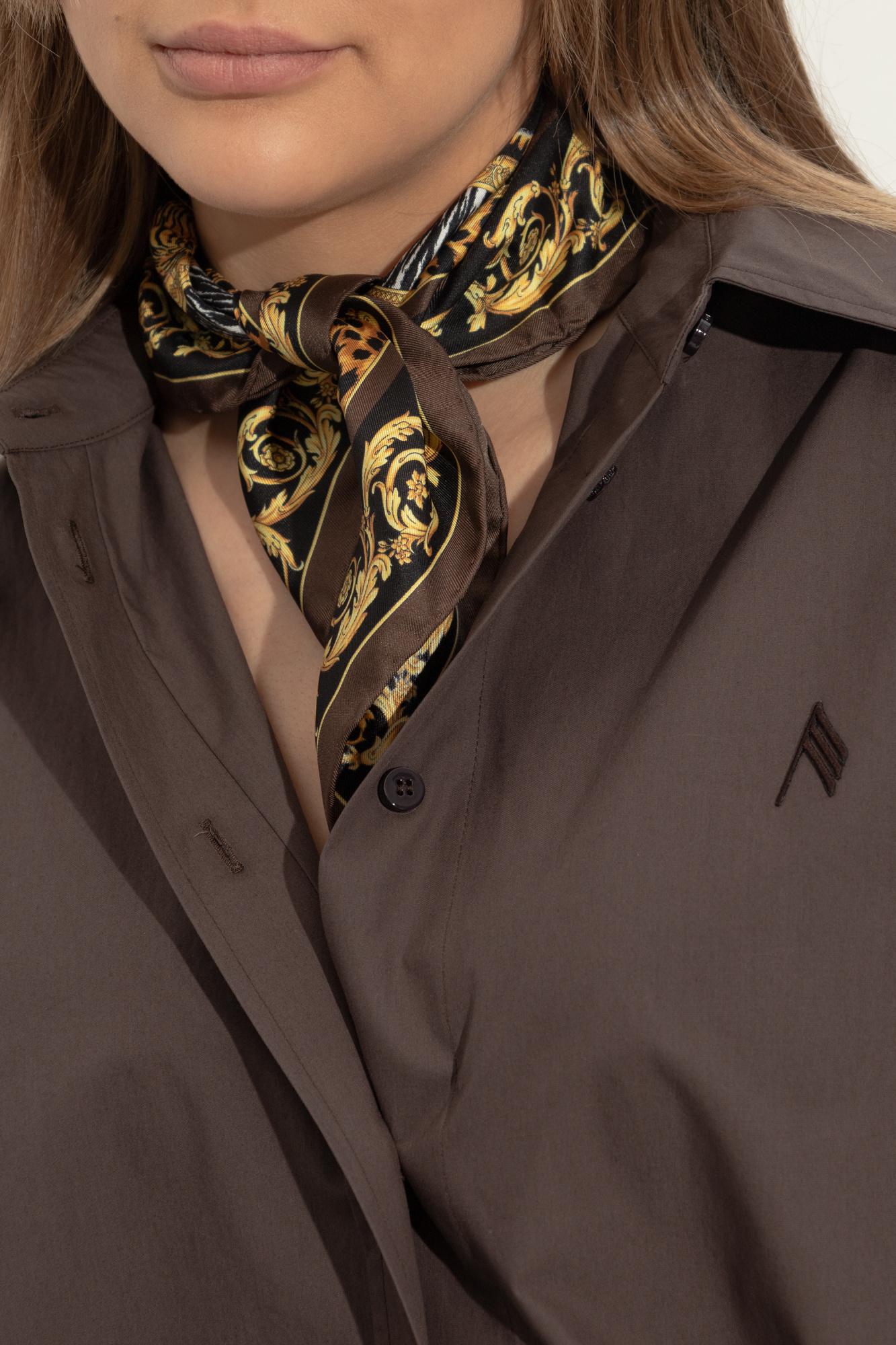 スカーフ VERSACE SCARF (10015991A06728 5P740) Women's Designer Silk and Knit Scarves, Foulards | VERSACE US