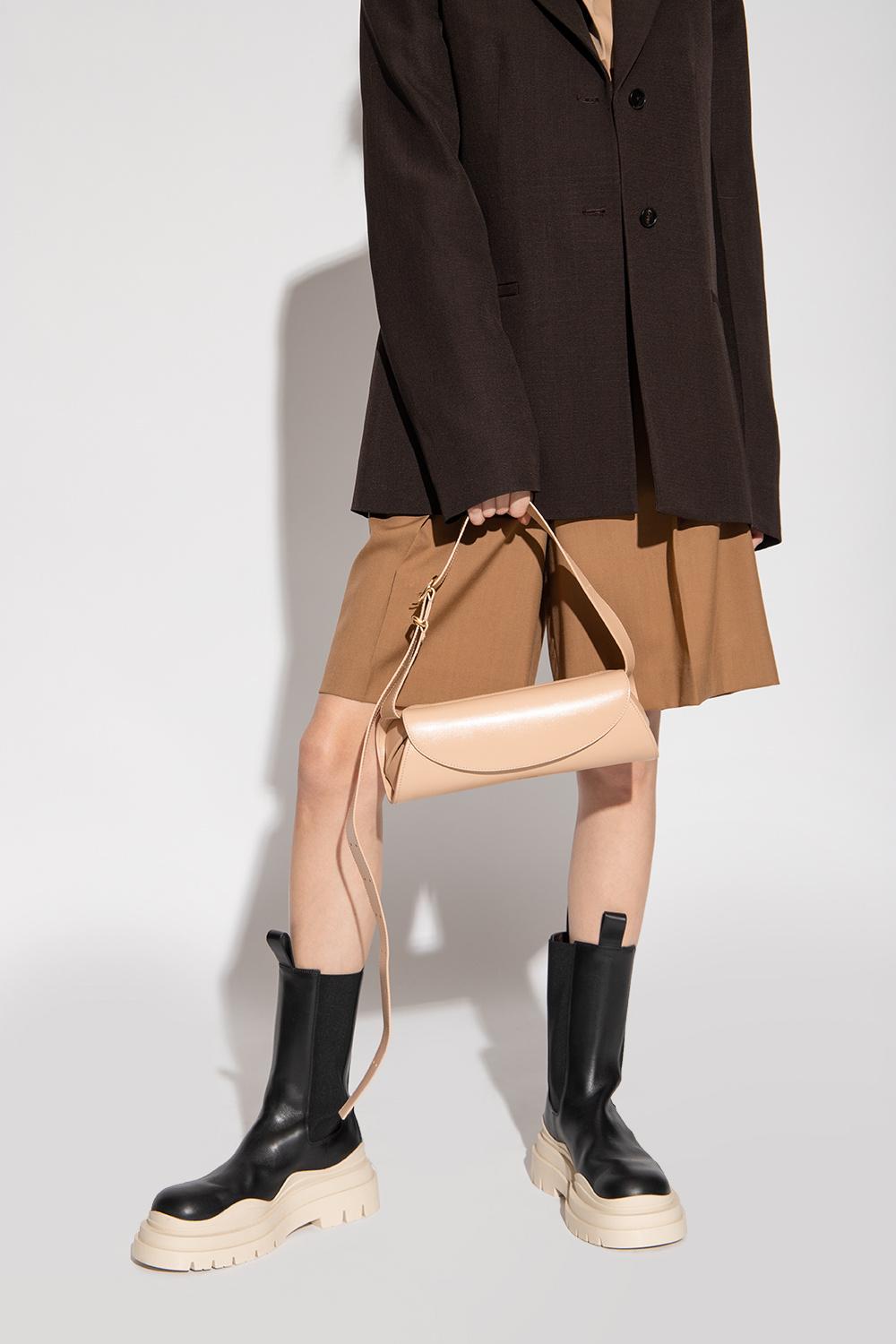 人気カラーのバッグJil Sander 'cannolo Small' Shoulder Bag in Natural | Lyst